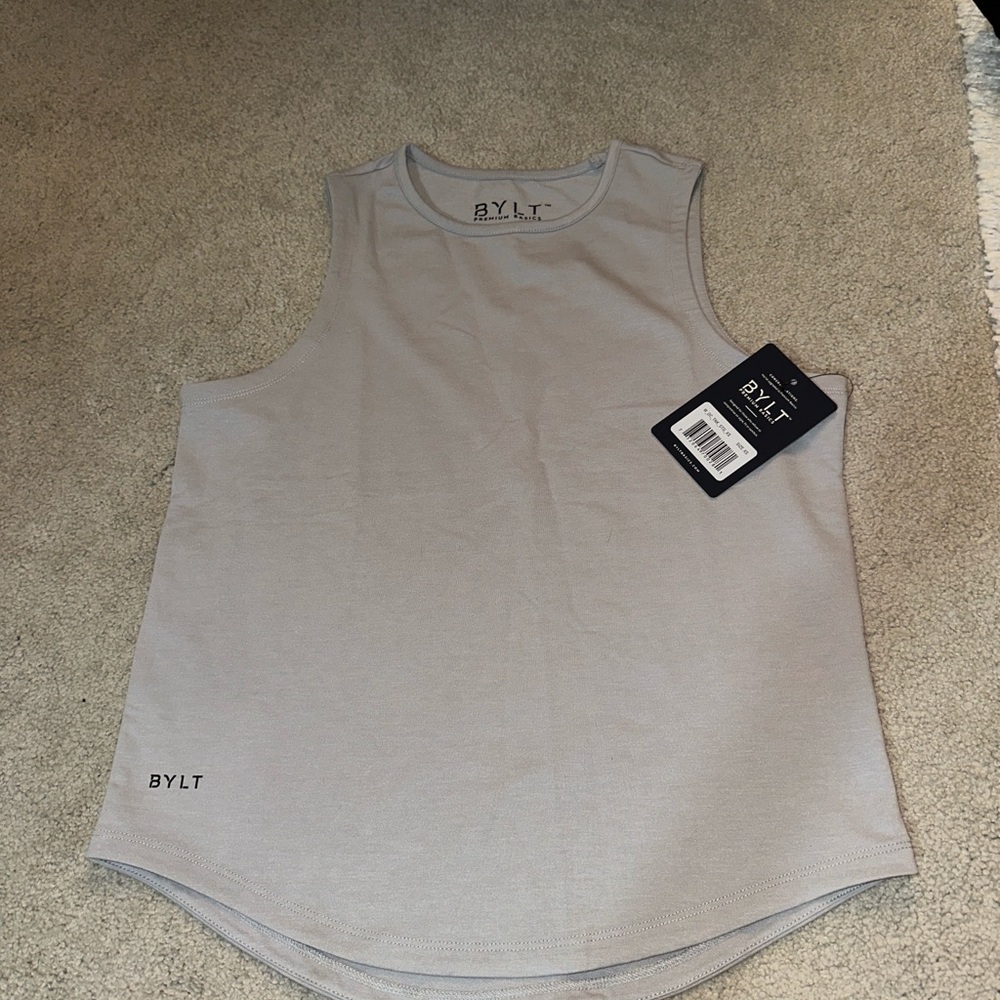 BYLT Basics Women's Light Gray Muscle Tee